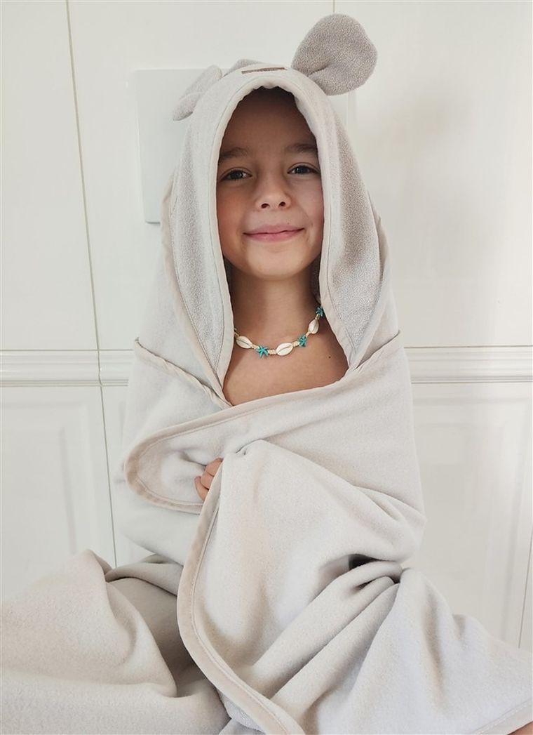 MimiNu, Junior, okrycie kąpielowe, bambus, mokka, 85-120 cm