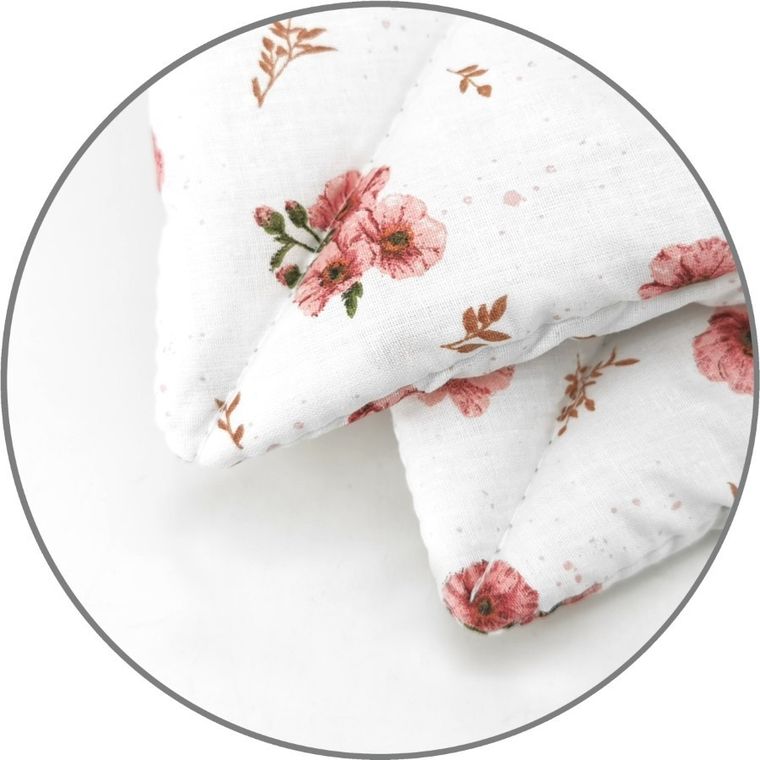 MimiNu, Kaczuszki, 2-częściowy komplet pościeli z wypełnieniem, pudrowy róż, 100-75 cm