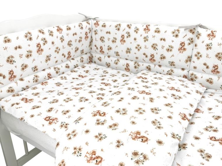 MimiNu, Kaczuszki, 3-częściowy komplet pościeli, beż, 120-90 cm