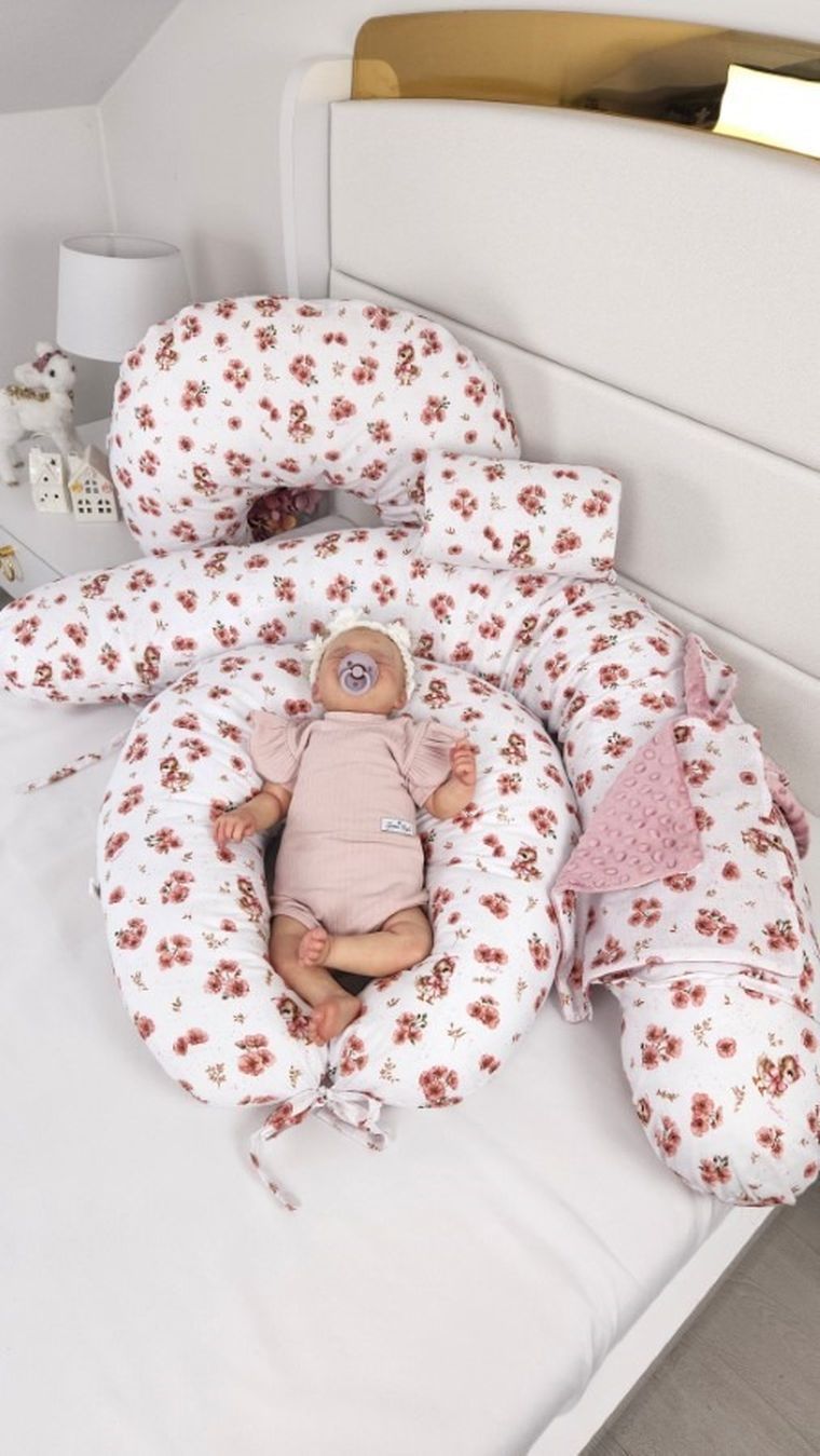 MimiNu, Kaczuszki, gryzak bawełniany, pudrowy róż, 16-12 cm