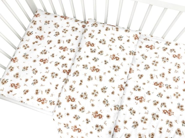 MimiNu, Kaczuszki, komplet pościeli 2-częściowej, bawełna, beż, 120-90 cm