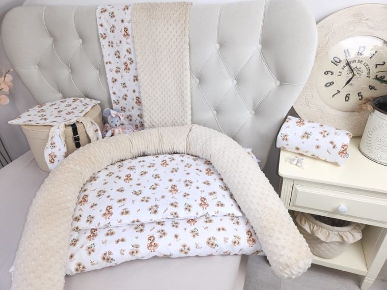 MimiNu, Kaczuszki, maskotka sensoryczna, jersey, beż