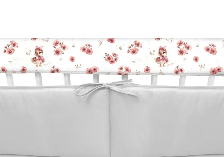 MimiNu, Kaczuszki, ochraniacz na barierki, pudrowy róż, 140-20 cm