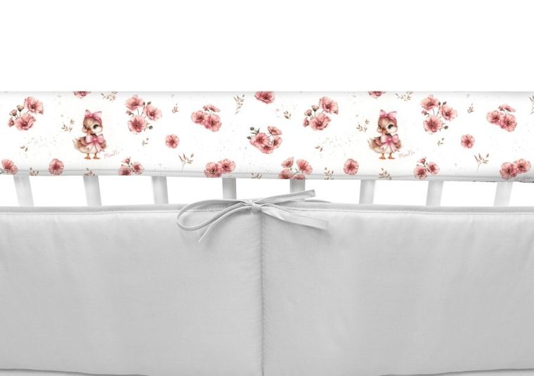 MimiNu, Kaczuszki, ochraniacz na barierki, pudrowy róż, 70-20 cm