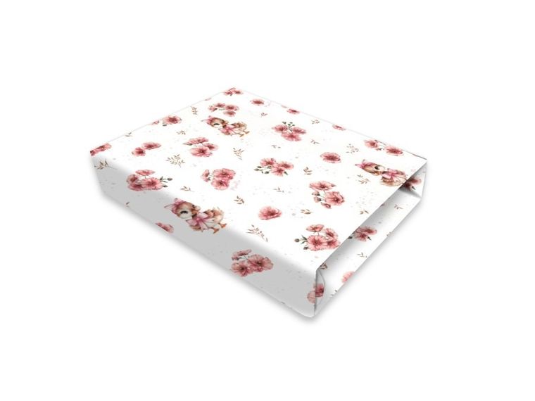 MimiNu, Kaczuszki, prześcieradło do kołyski, pudrowy róż, 40-90 cm