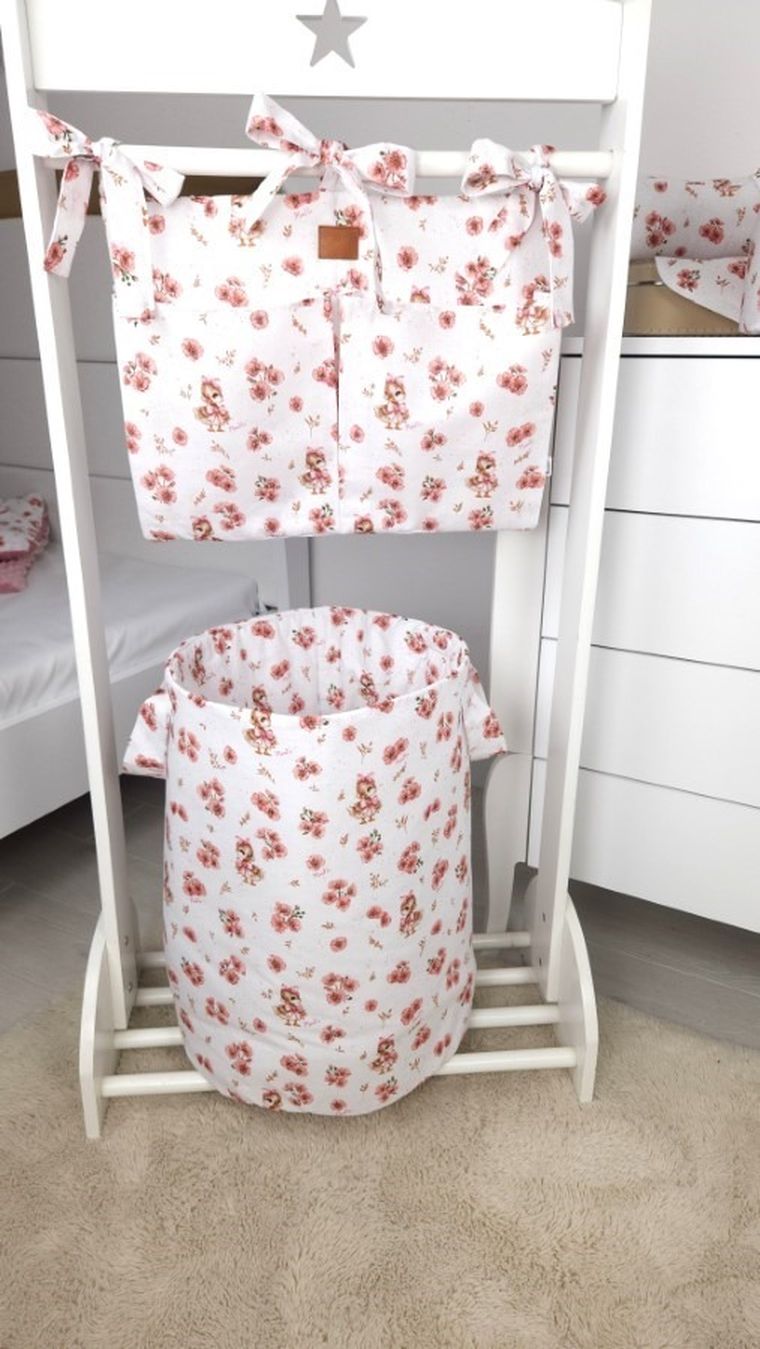 MimiNu, Kaczuszki, torba na zabawki, pudrowy róż