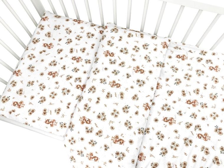 MimiNu, Kaczuszki, Trio, 3-częściowy komplet pościeli, beż, 135-100 cm