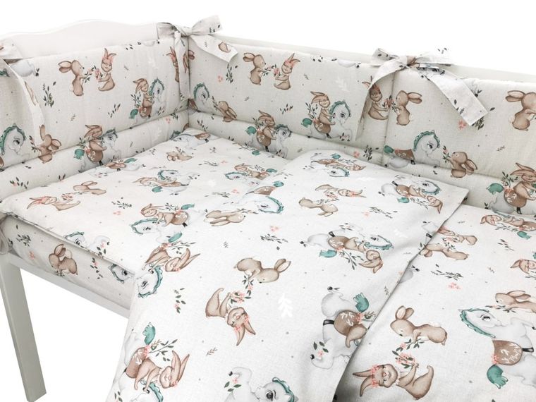 MimiNu, Karuzela, 3-częściowy komplet pościeli, 135-100 cm