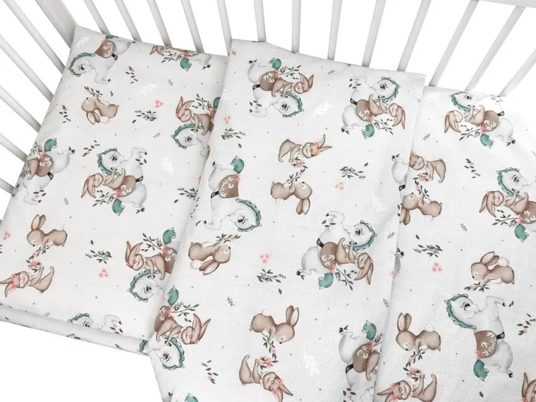 MimiNu, Karuzela, Trio, 3-częściowy komplet pościeli, 135-100 cm