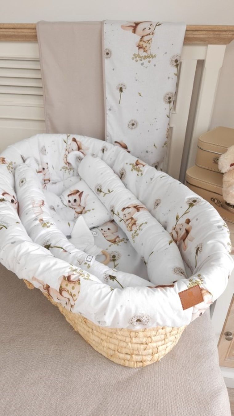 MimiNu, Kotki, lekki kocyk dziecięcy, jersey, beż, 60-70 cm