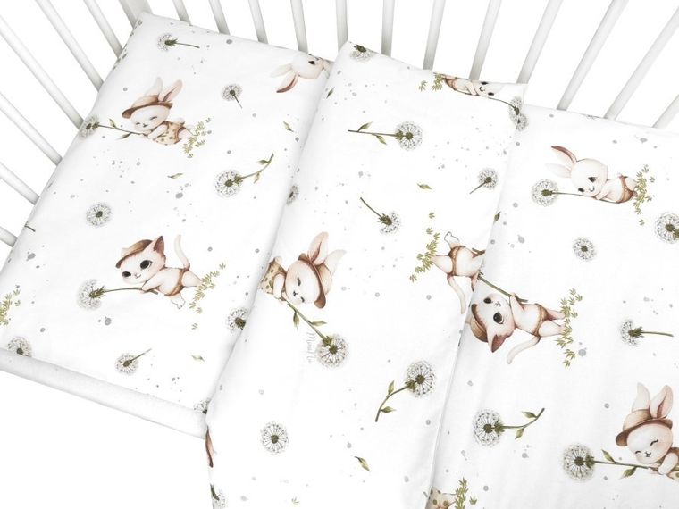 MimiNu, Kotki, Trio, 3-częściowy komplet pościeli, 135-100 cm