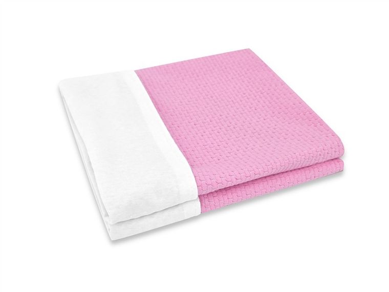 MimiNu, lekki kocyk dziecięcy, bawełna, róż, 70-100 cm