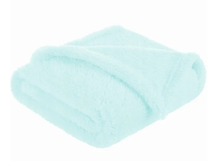 MimiNu, lekki kocyk polarowy, mięta, 75-100 cm