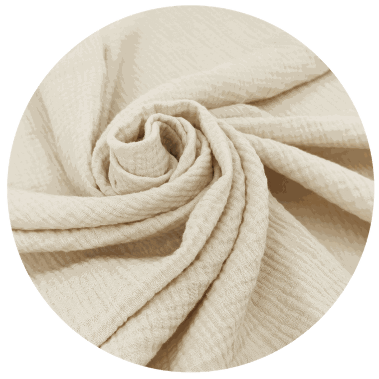 MimiNu, letni śpiworek z nogawkami, muślin, ciepły beż, TOG 0.5, rozmiar M, 2-6 l