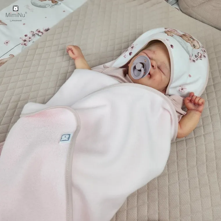 MimiNu, Lili, okrycie kąpielowe, pudrowy róż, 100-100 cm