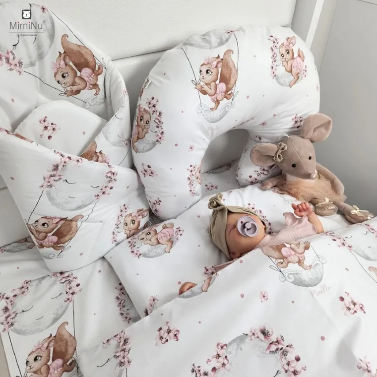 MimiNu, Lili, poduszka do karmienia, pudrowy róż