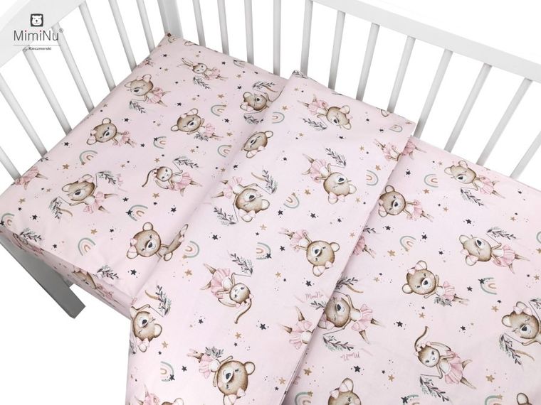 MimiNu, Little Ballerina, 2-częściowy komplet pościeli, 135-100 cm