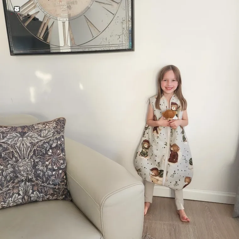 MimiNu, Miś na Księżycu, śpiworek do spania z nogawkami, całoroczny, TOG 2-2.5, rozmiar M, 2-6 l