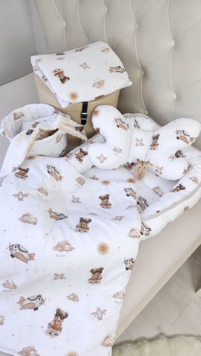 MimiNu, Misie, kokon, gniazdo niemowlęce, beż, 55-75 cm