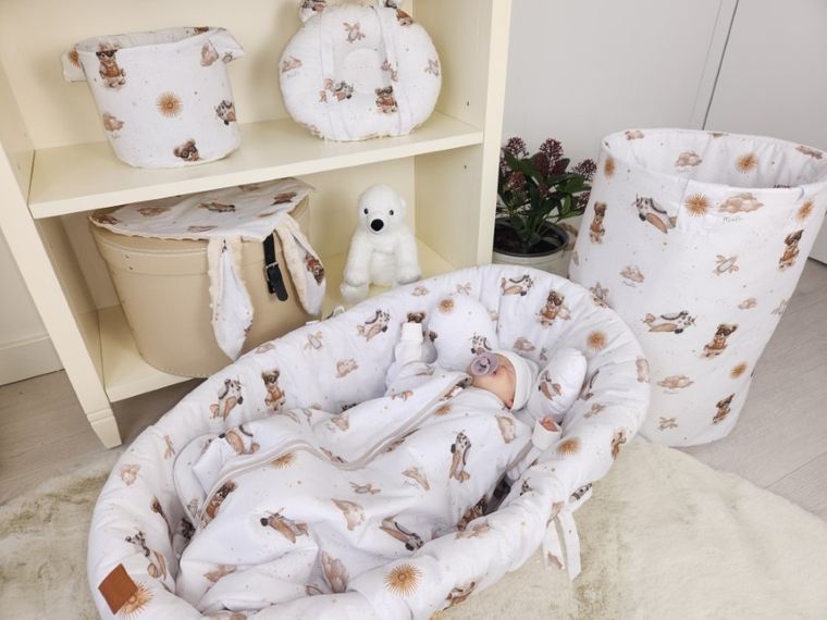 MimiNu, Misie, maskotka sensoryczna, jersey, beż