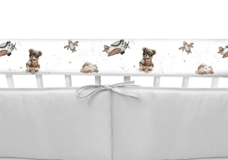 MimiNu, Misie, ochraniacz na barierki, beż, 60-20 cm