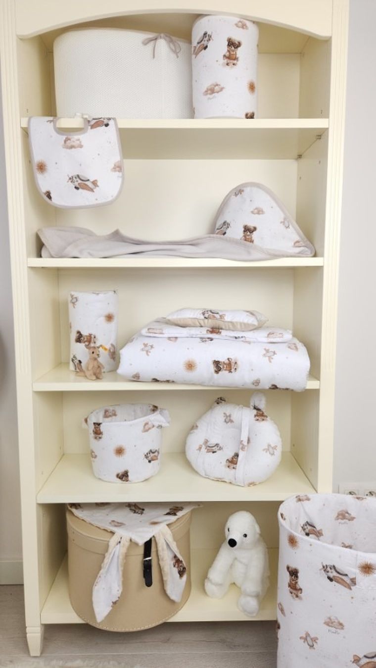 MimiNu, Misie, śliniak wodoodporny, beż