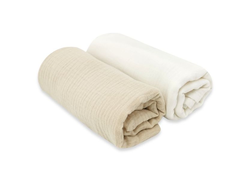 MimiNu, muślinowa pieluszka, 80-80 cm, 2 szt.