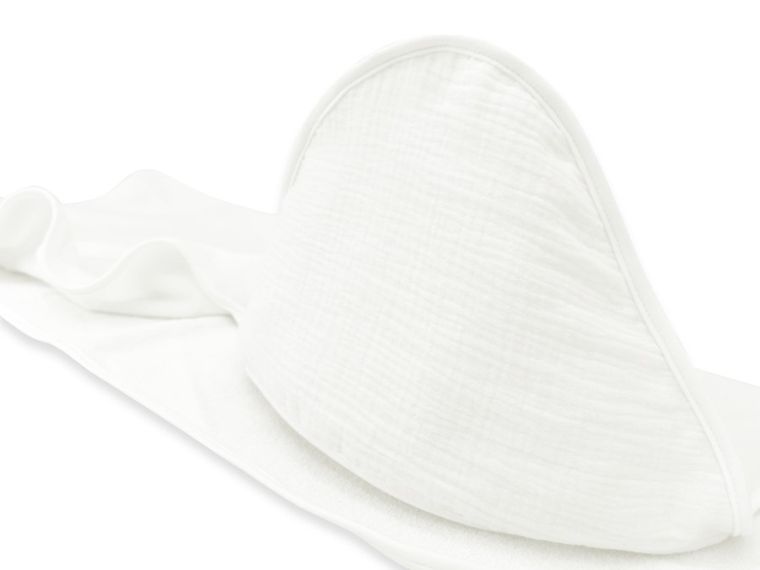 MimiNu, muślinowe okrycie kąpielowe, śmietanka, 80-80 cm