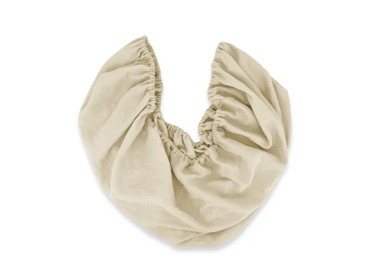 MimiNu, muślinowe prześcieradełko do gondoli, kosza Mojżesza, ciepły beż, 35-80 cm