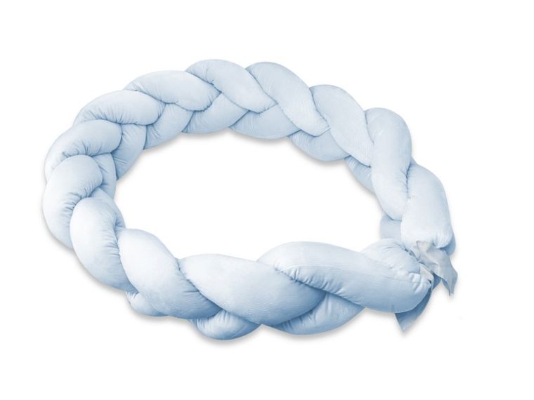 MimiNu, ochraniacz warkocz, velvet, błękit, 240-250 cm