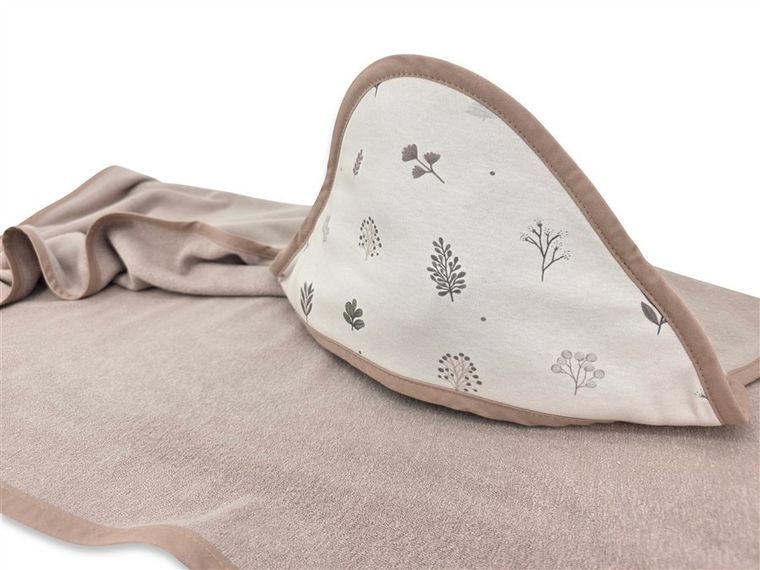 MimiNu, okrycie kąpielowe, bambus, listki, 100-100 cm