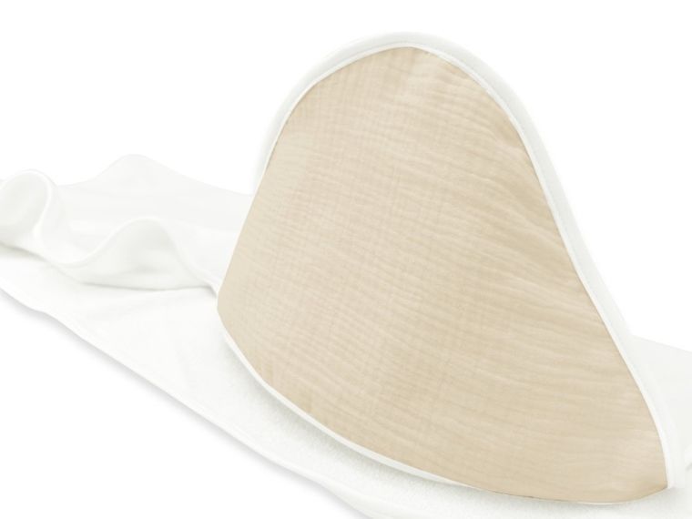 MimiNu, okrycie kąpielowe, muślin, ciepły beż, 100-100 cm