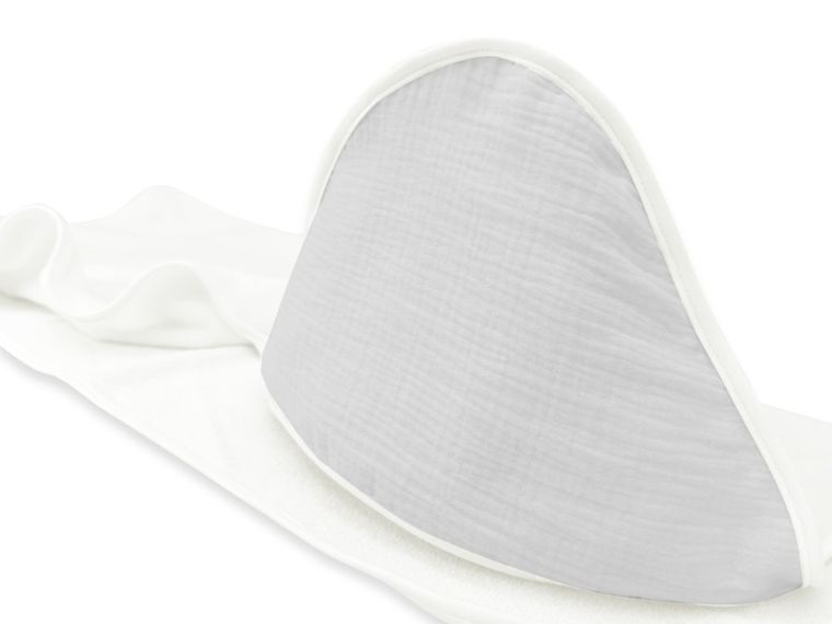 MimiNu, okrycie kąpielowe, muślin, szary, 100-100 cm