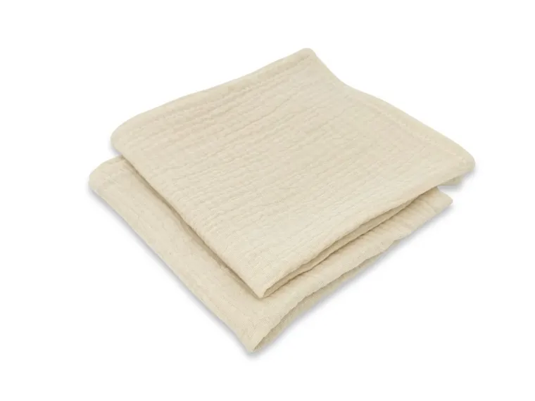 MimiNu, pieluszka muślinowa, ciepły beż, 30-30 cm, 2 szt.