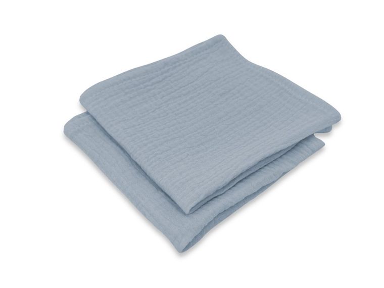 MimiNu, pieluszka muślinowa, jeans, 30-30 cm, 2 szt.