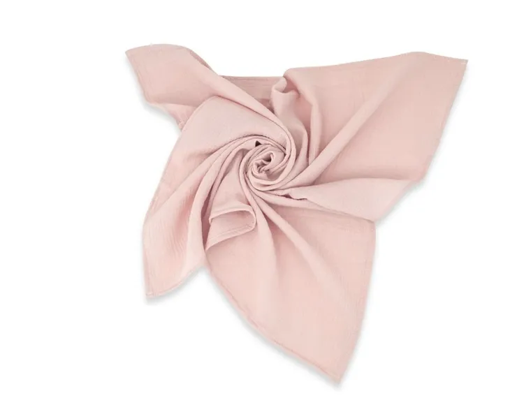 MimiNu, pieluszka muślinowa, pudrowy róż + śmietanka, 75-75 cm, 2 szt.