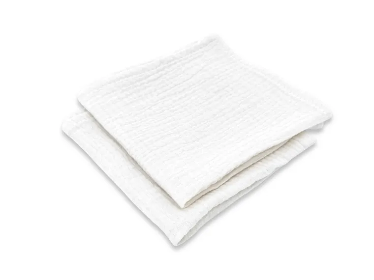 MimiNu, pieluszka muślinowa, śmietanka, 30-30 cm, 2 szt.