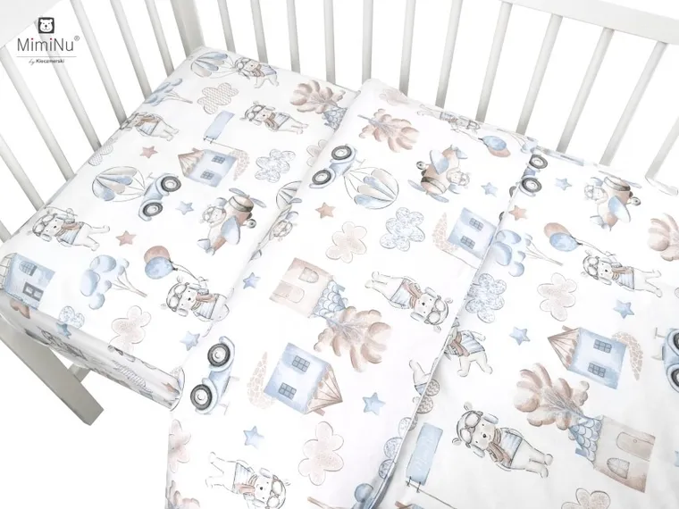 MimiNu, Piloci, 2-częściowy komplet pościeli, błękitny, 100-135 cm