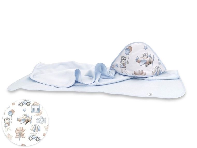 MimiNu, Piloci, okrycie kąpielowe, błękitne, 100-100 cm