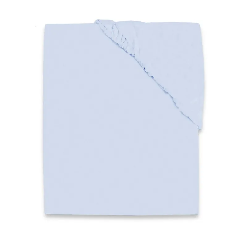 MimiNu, prześcieradło do wózka, kosza Mojżesza, jersey, błękitne, 35-80 cm