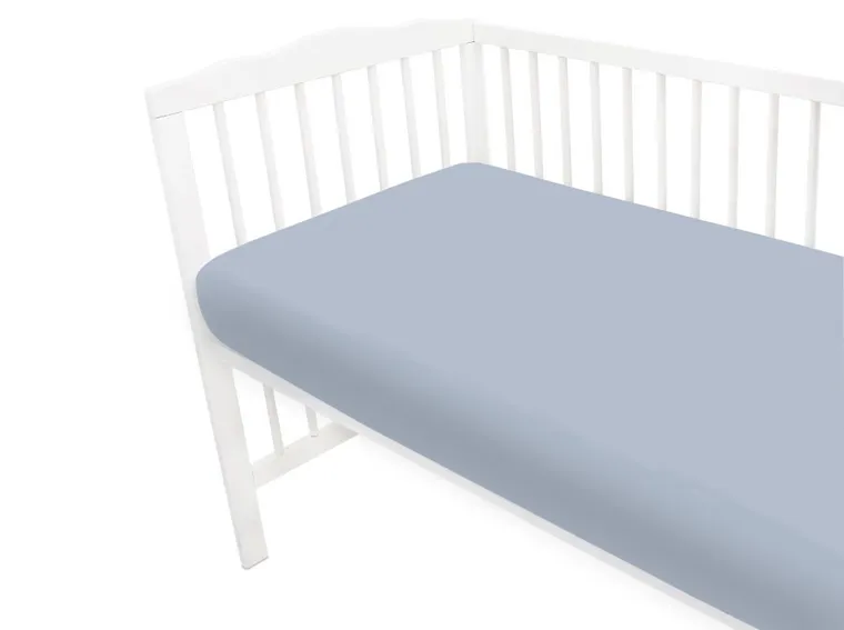 MimiNu, prześcieradło na gumce, jersey, jeans, 60-120 cm