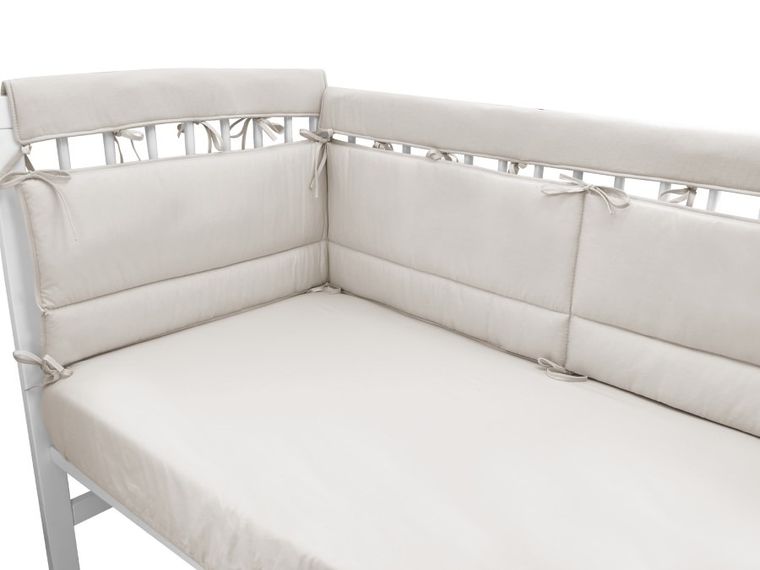 MimiNu, Royal, ochraniacz na barierki do łóżeczka, beż, 140-20 cm