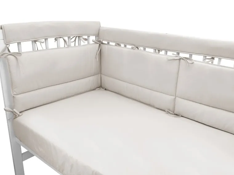 MimiNu, Royal, ochraniacz na barierki do łóżeczka, beż, 60-20 cm