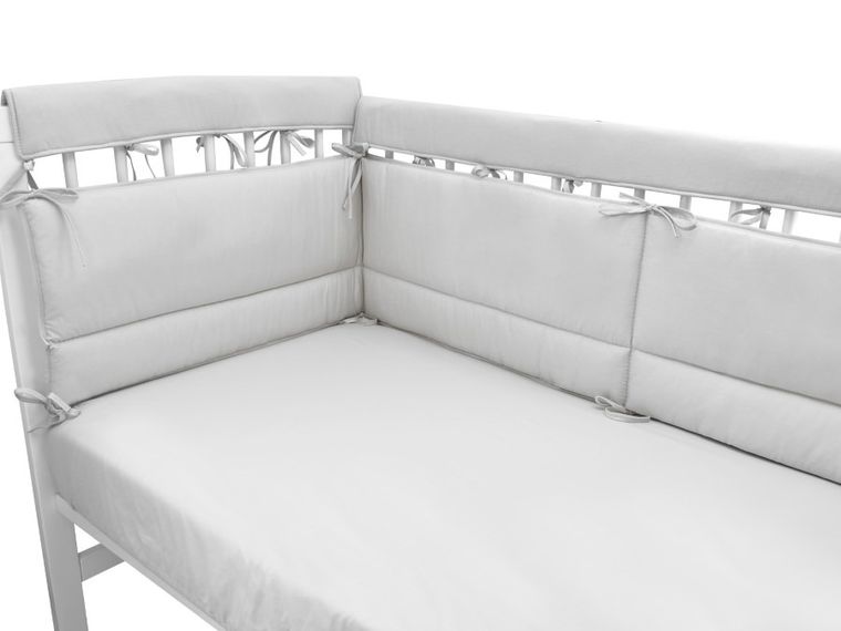 MimiNu, Royal, ochraniacz na barierki do łóżeczka, szary, 120-20 cm