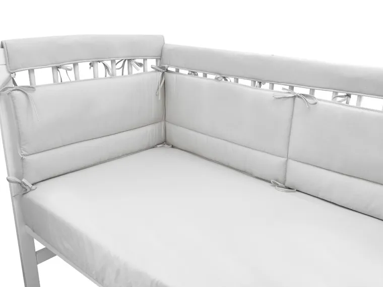 MimiNu, Royal, ochraniacz na barierki do łóżeczka, szary, 70-20 cm