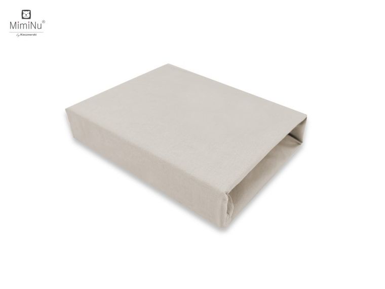 MimiNu, Royal, prześcieradło do kołyski, bawełniane, beż, 40-90 cm