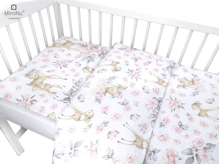 MimiNu, Sarenki, 2-częściowy komplet pościeli, różowy, 100-135 cm