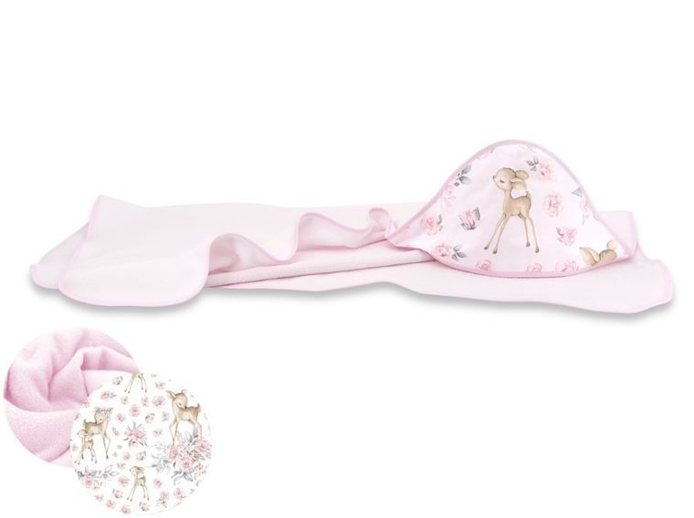 MimiNu, Sarenki, okrycie kąpielowe, różowe, 100-100 cm