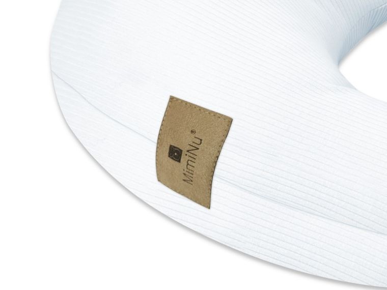 MimiNu, Soft, fasolka, poduszka do karmienia, na suwak, baby blue