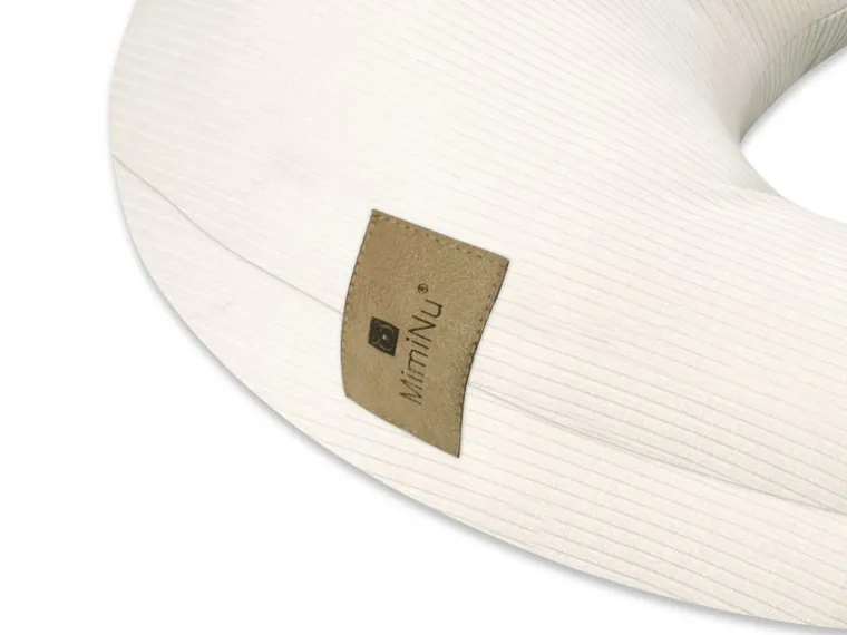 MimiNu, Soft, fasolka, poduszka do karmienia, na suwak, beż